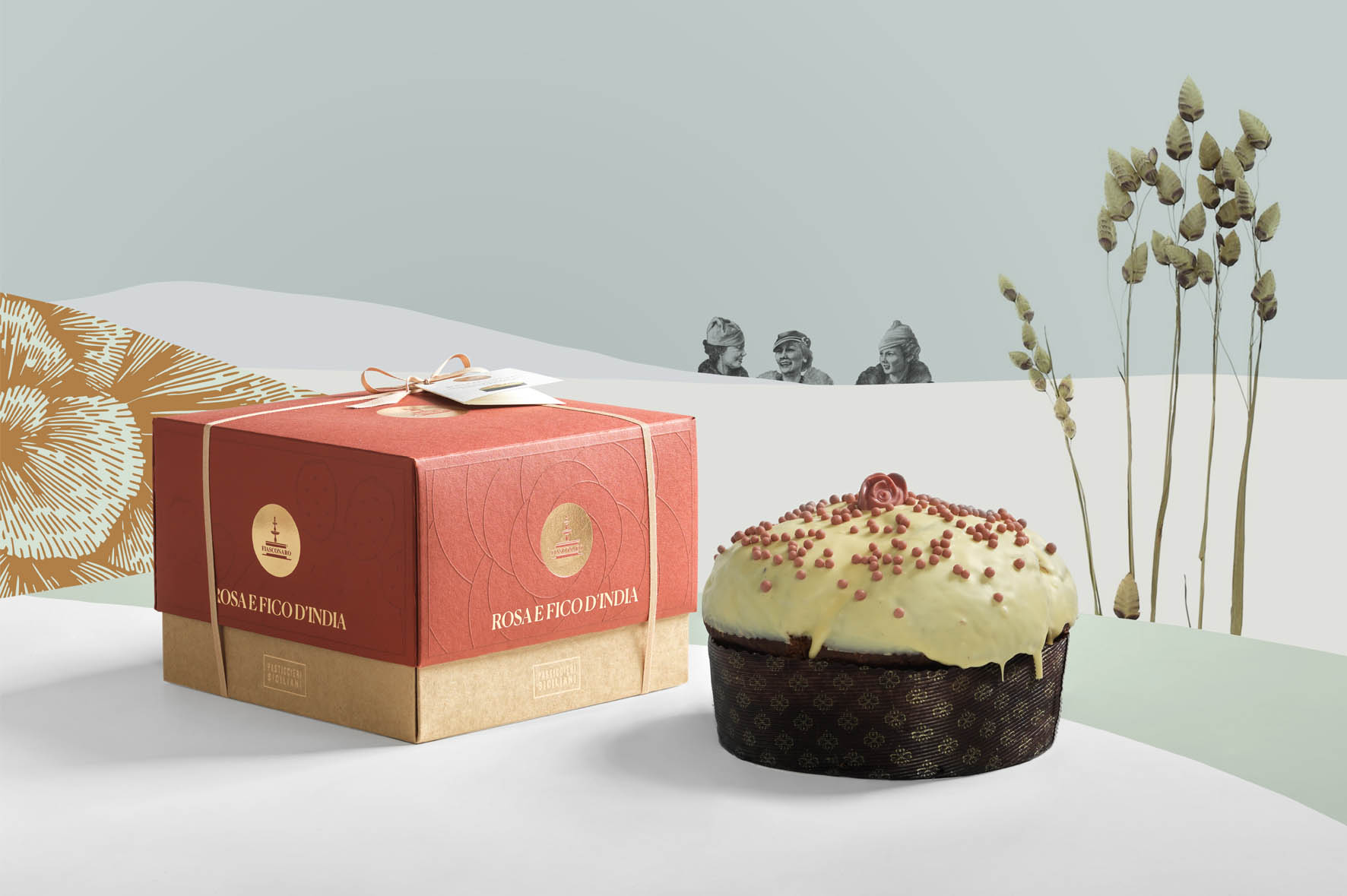 Panettone Rosa e Fico d'India - Fiasconaro | Pasticcieri Siciliani