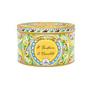 Panettone con cioccolato fondente extra e cioccolato finissimo al latte, senza uvetta e agrumi canditi- Dolce & Gabbana - Fiasconaro