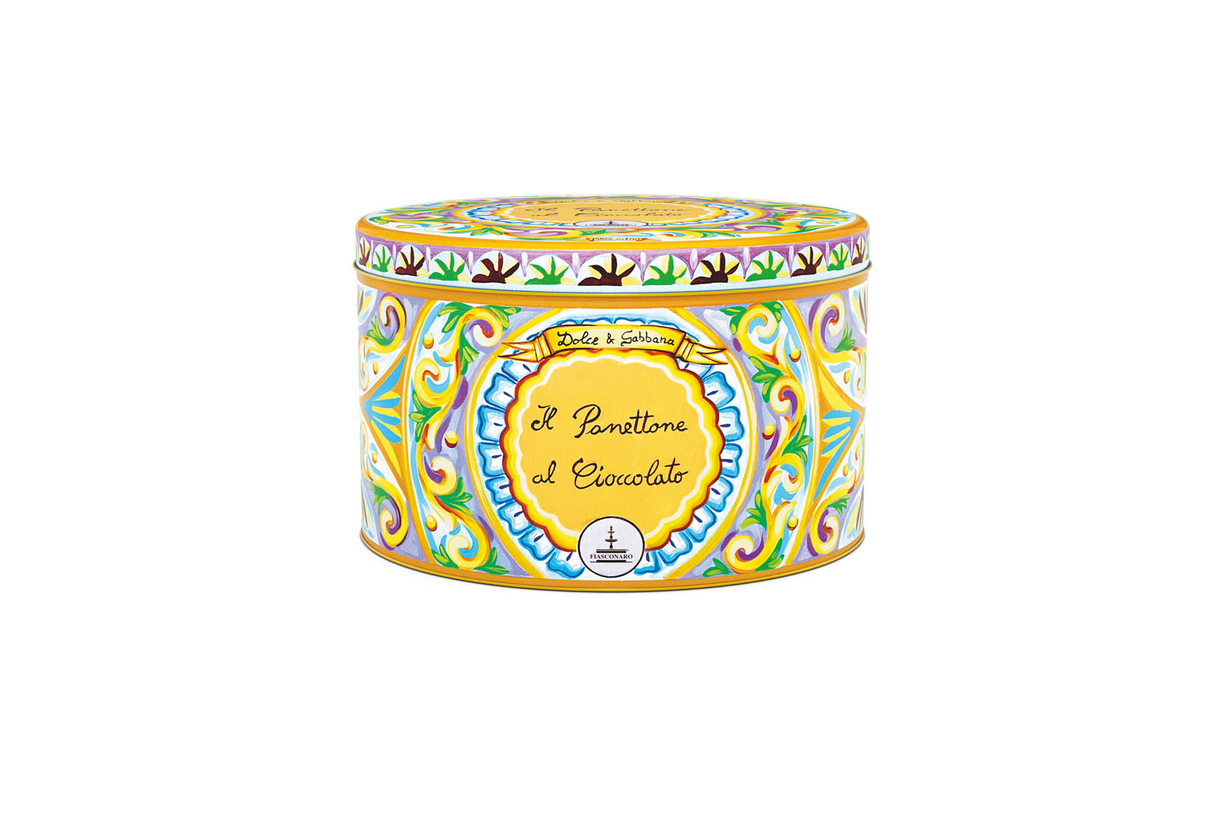 Panettone con cioccolato fondente extra e cioccolato finissimo al latte, senza uvetta e agrumi canditi- Dolce & Gabbana - Fiasconaro